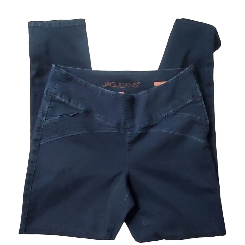 JAG Jeans Pull On Skinny High Rise Size 12 Dark Wash Denim Pants